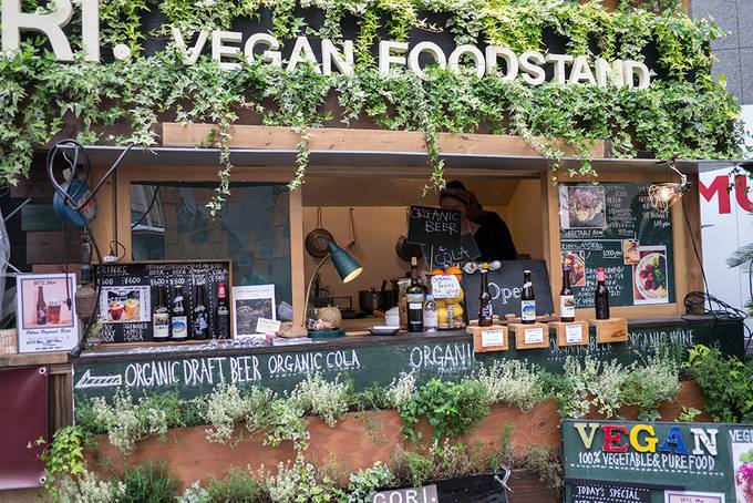 A vegan food stall