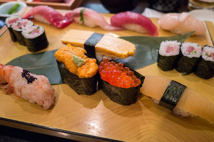 A sushi platter