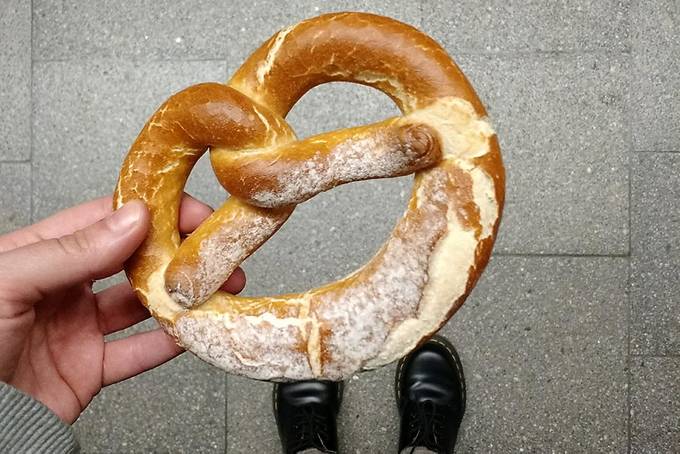 One of many pretzels