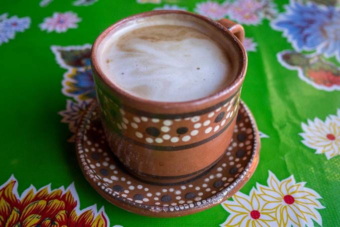 Coffee in traditional crockery