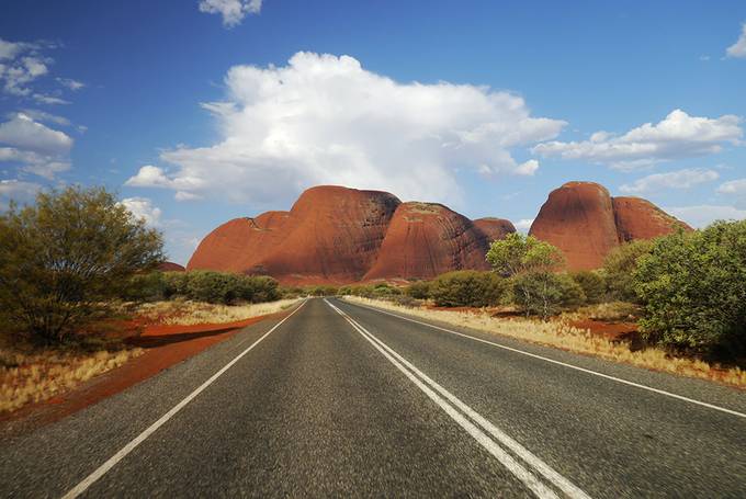 View of Kata Tjuta from the road