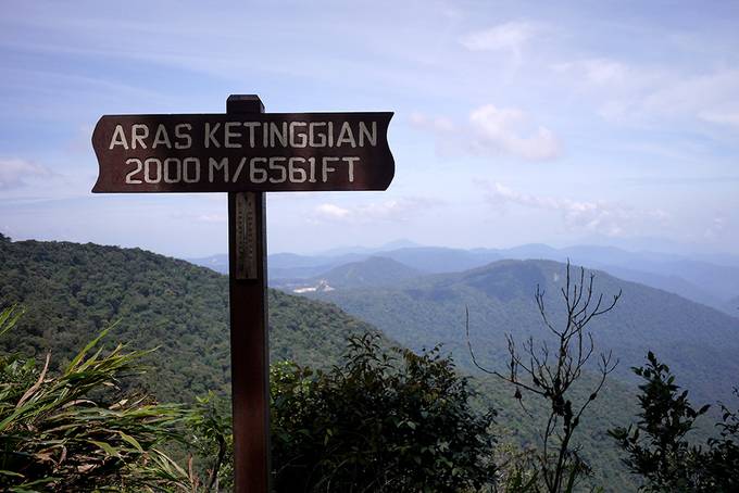 sign showing height of 2000m