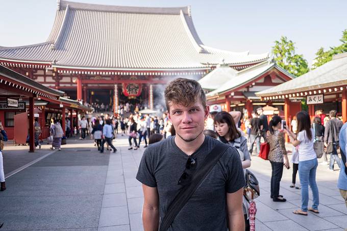Colin at Senso-ji temple