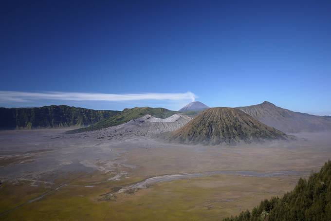 View of the volcanoes