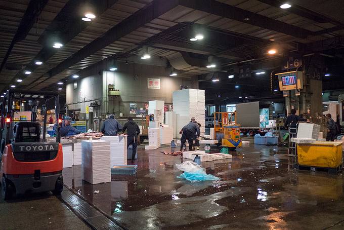 Empty fish market