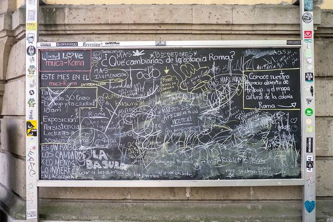 A community chalkboard