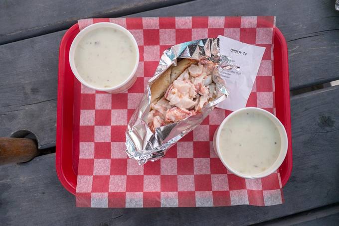 Lobster rolls and clam chowder