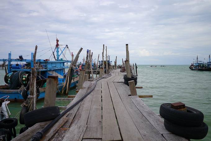 The pier at the entrance