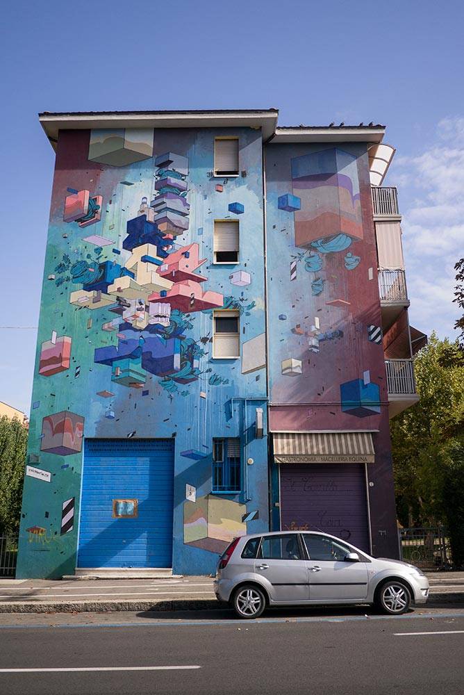 Colourful mural in Bologna