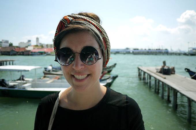 girl on the end of the pier