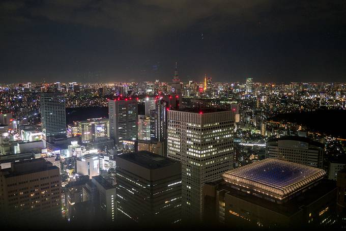 Night time city view