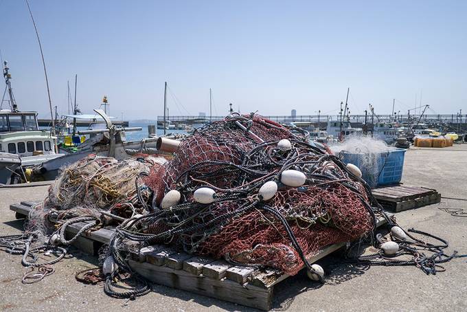 Fishing nets in the port