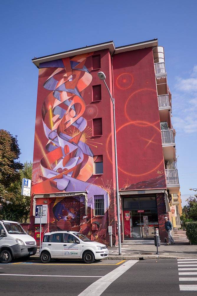 Colourful mural in Bologna