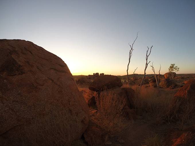 Devils Marbles at sunset