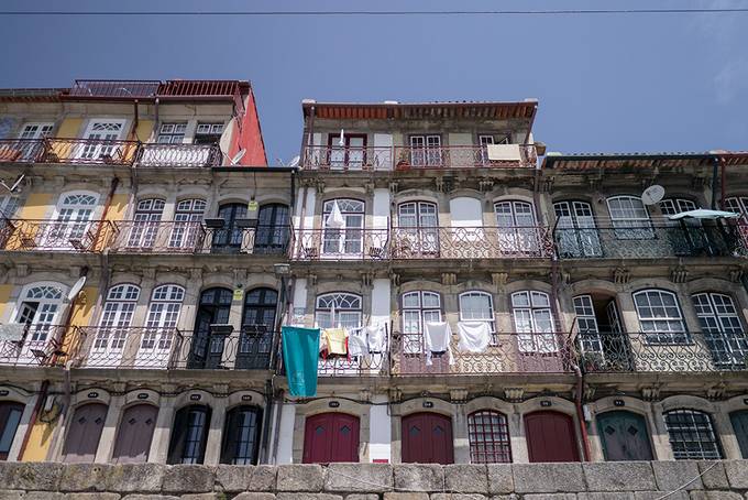 Riverfront buildings in Porto